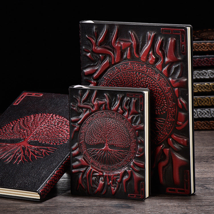 Embossed cover writing notebook