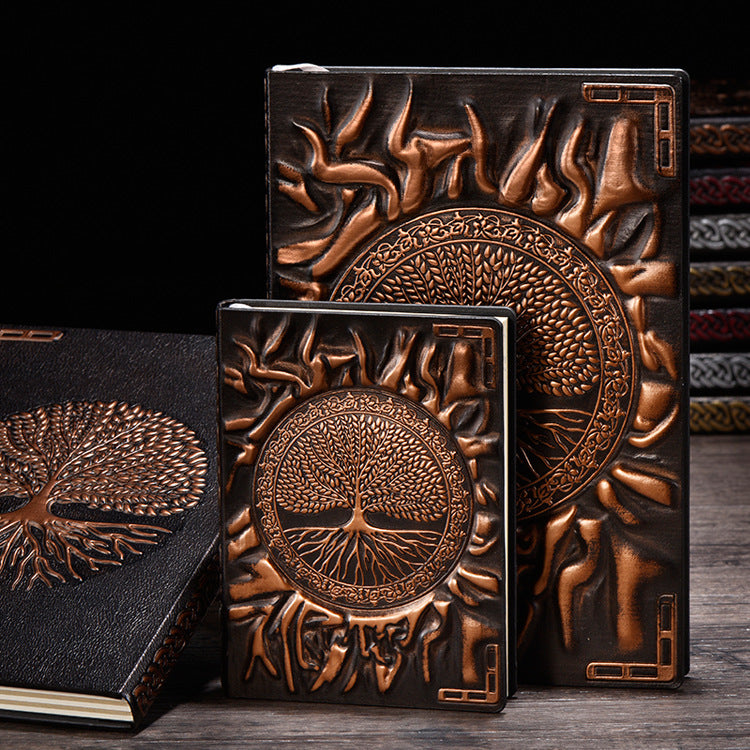 Embossed cover writing notebook