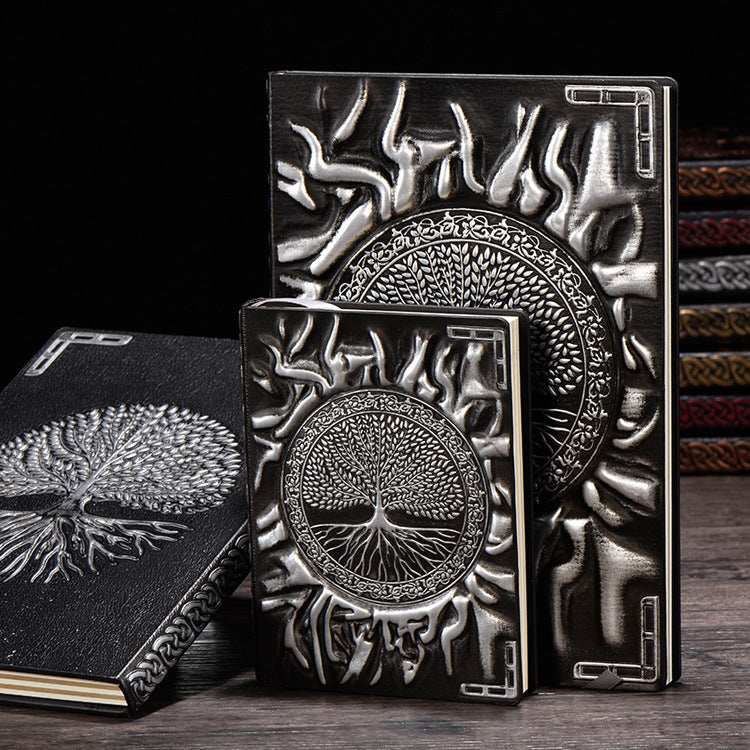Embossed cover writing notebook