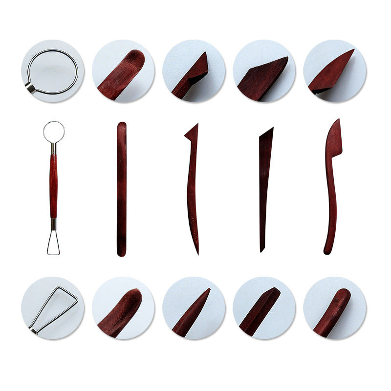 details 5 outils en bois pour argile