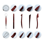 details 5 outils en bois pour argile