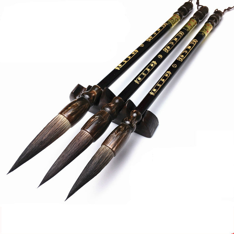 Set of 3 calligraphy brushes – Stiff bristles