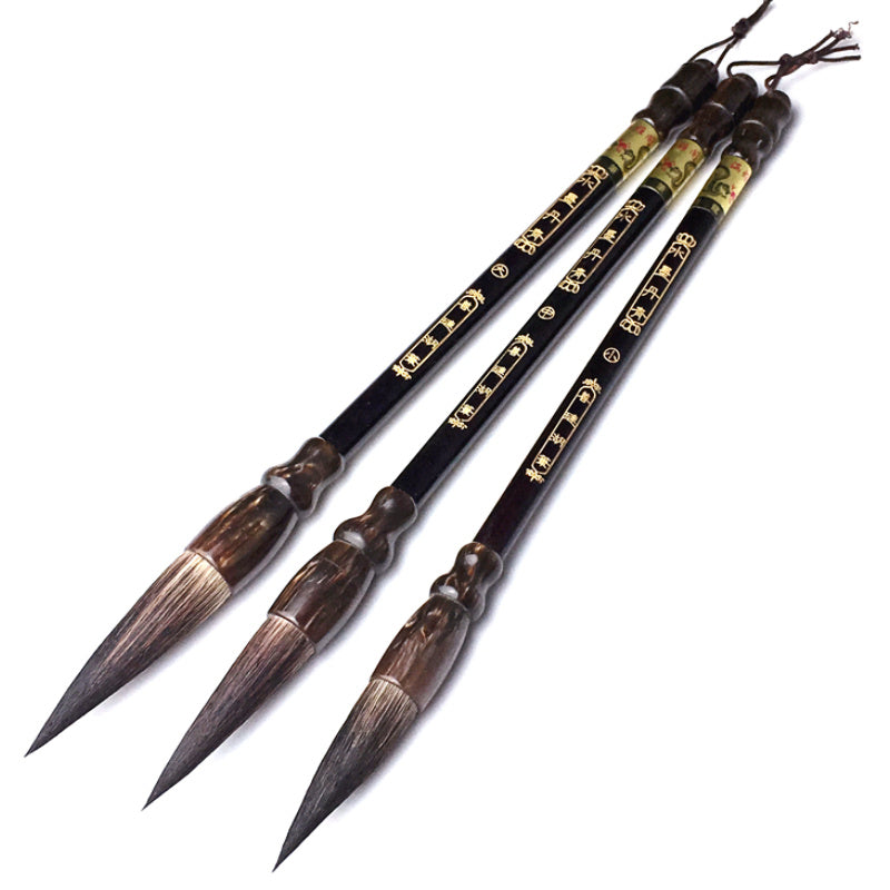 Set of 3 calligraphy brushes – Stiff bristles