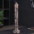Metal incense burner — patinated bronze finish, 28 cm