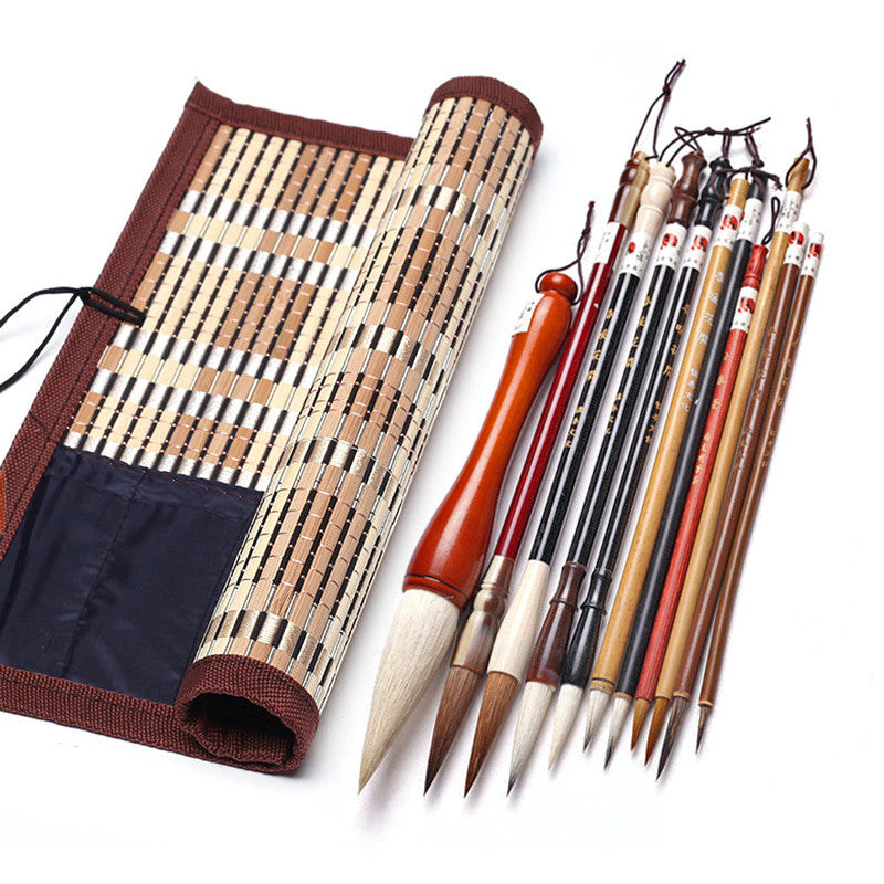 Set de pinceaux traditionnels pour calligraphie