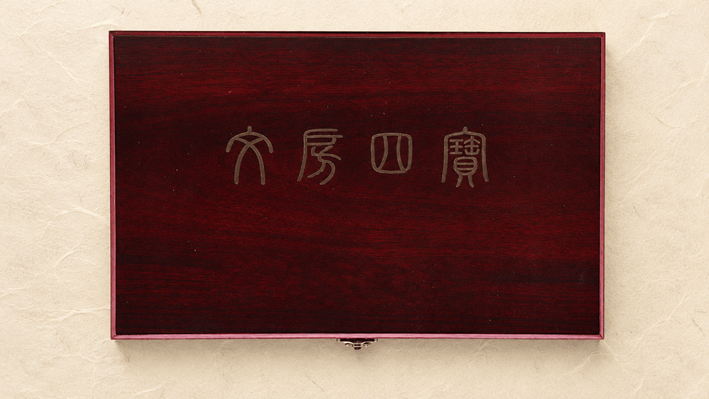 Ikane Studio Objet / Coffret / Cadeau Coffret de calligraphie 'Quatre Trésors' en bois