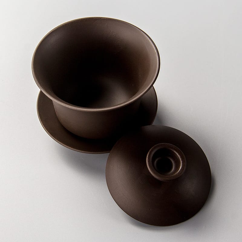 Bol couvert Gaiwan en argile violette