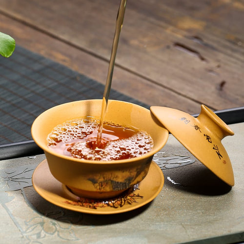 Bol couvert (Gaiwan) en argile violette