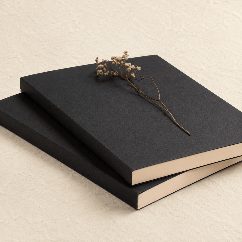 Ikane Studio Bloc de papier Carnet de croquis noir — papier beige