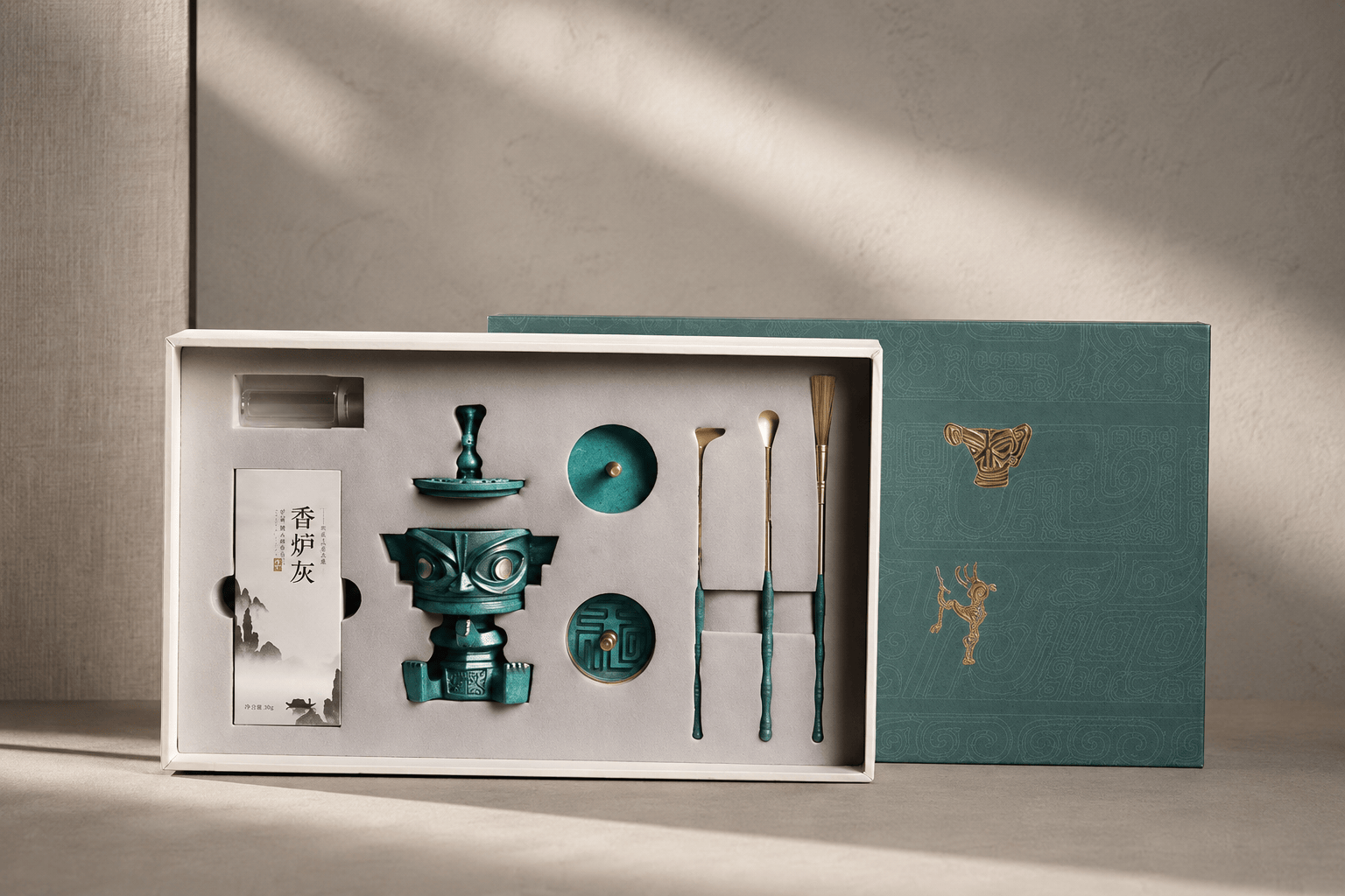 Coffret d'encens tracé