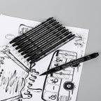 Ikane Studio Matériel d'art / Dessin / Crayon Set de 9 stylos techniques noirs