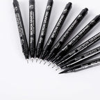 Ikane Studio Matériel d'art / Dessin / Crayon Set de 9 stylos techniques noirs