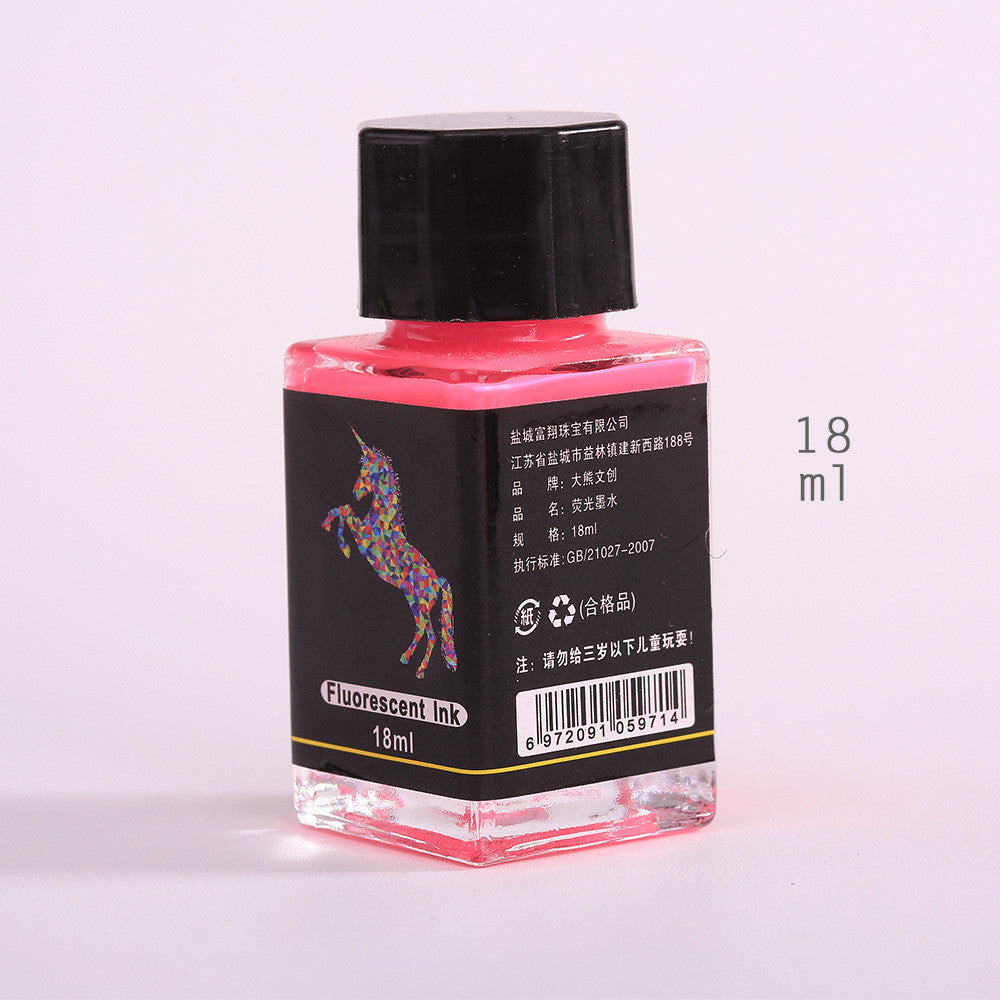 Flacon d'encre fluorescente rose