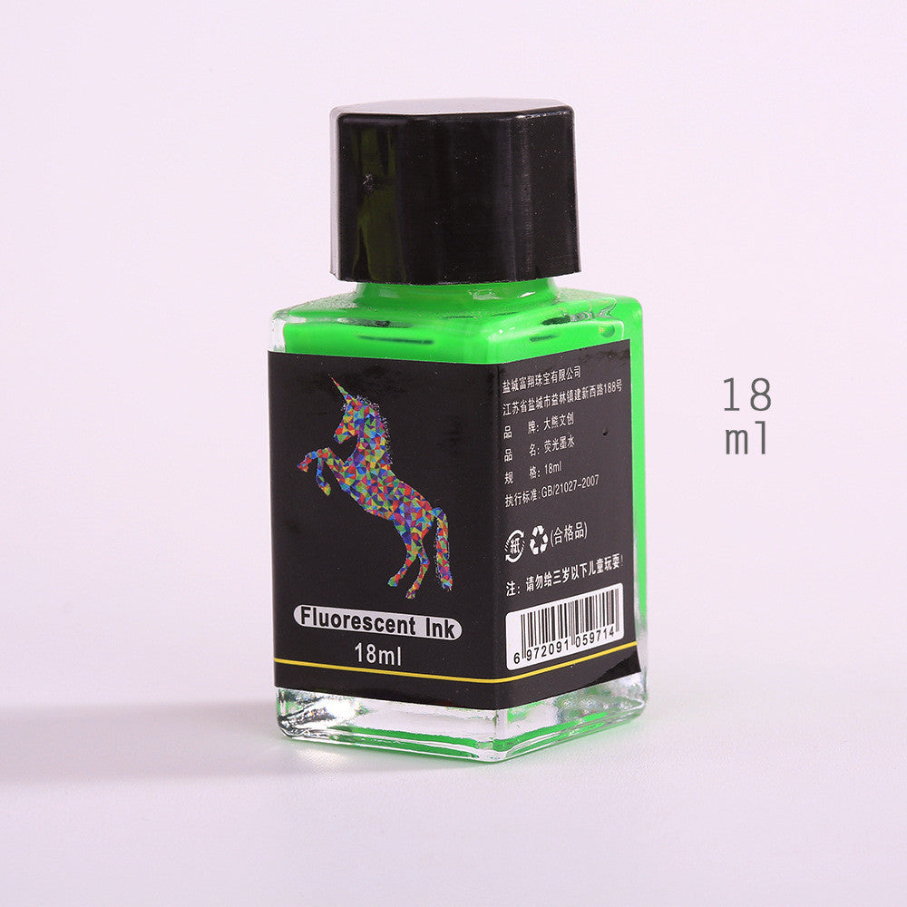Flacon d'encre fluorescente verte
