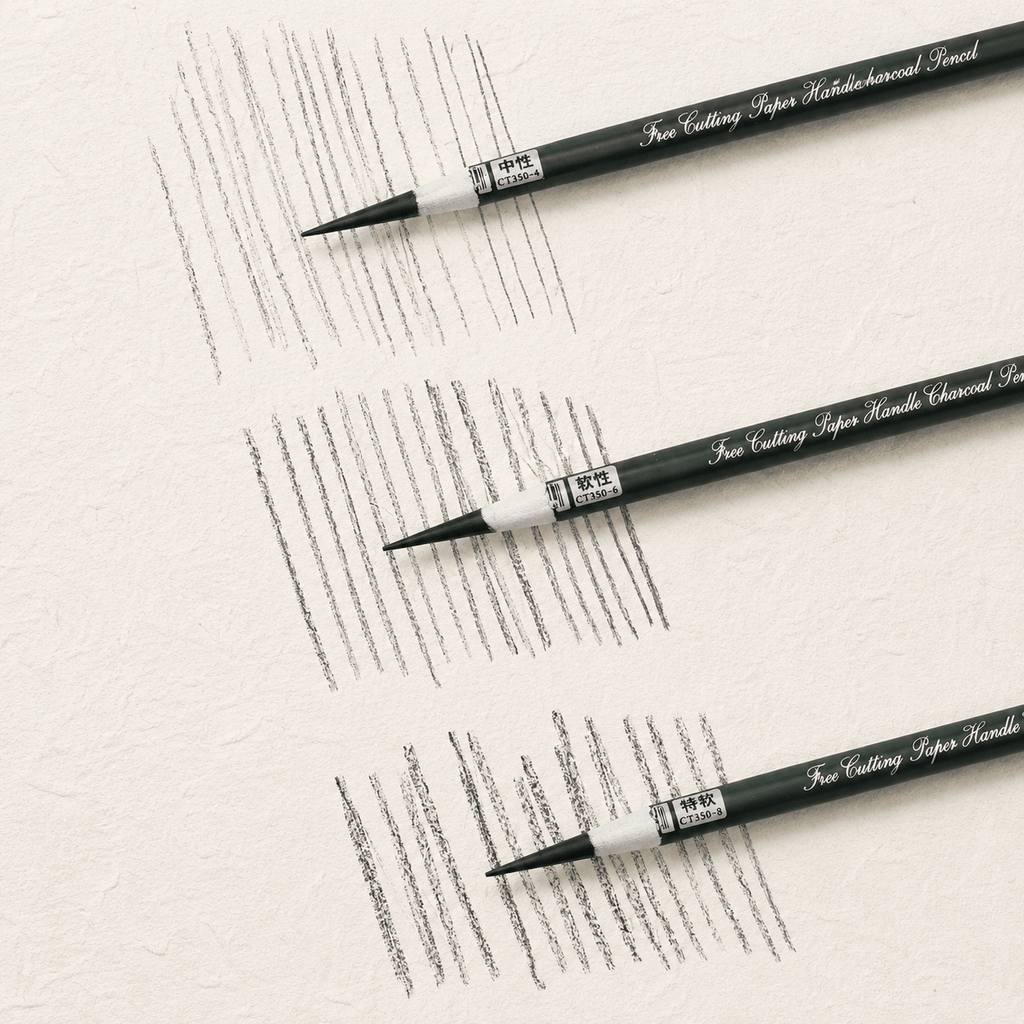 3 grades de mine sur papier