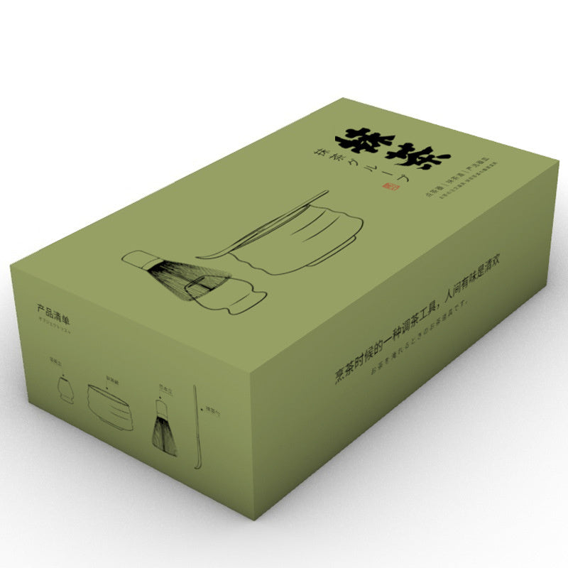 Chawan, chasen, chashaku et support du kit matcha complet IKANE