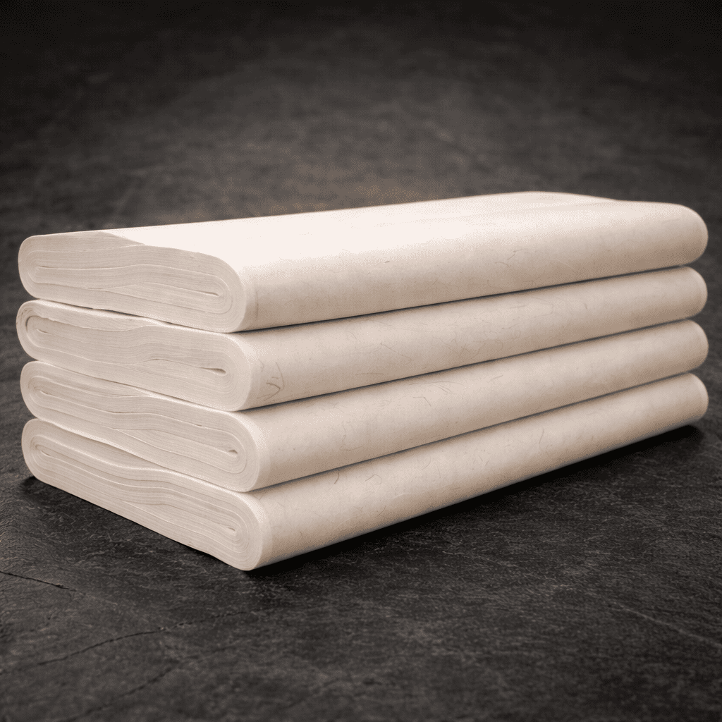 Papier Xuan artisanal en fibres végétales