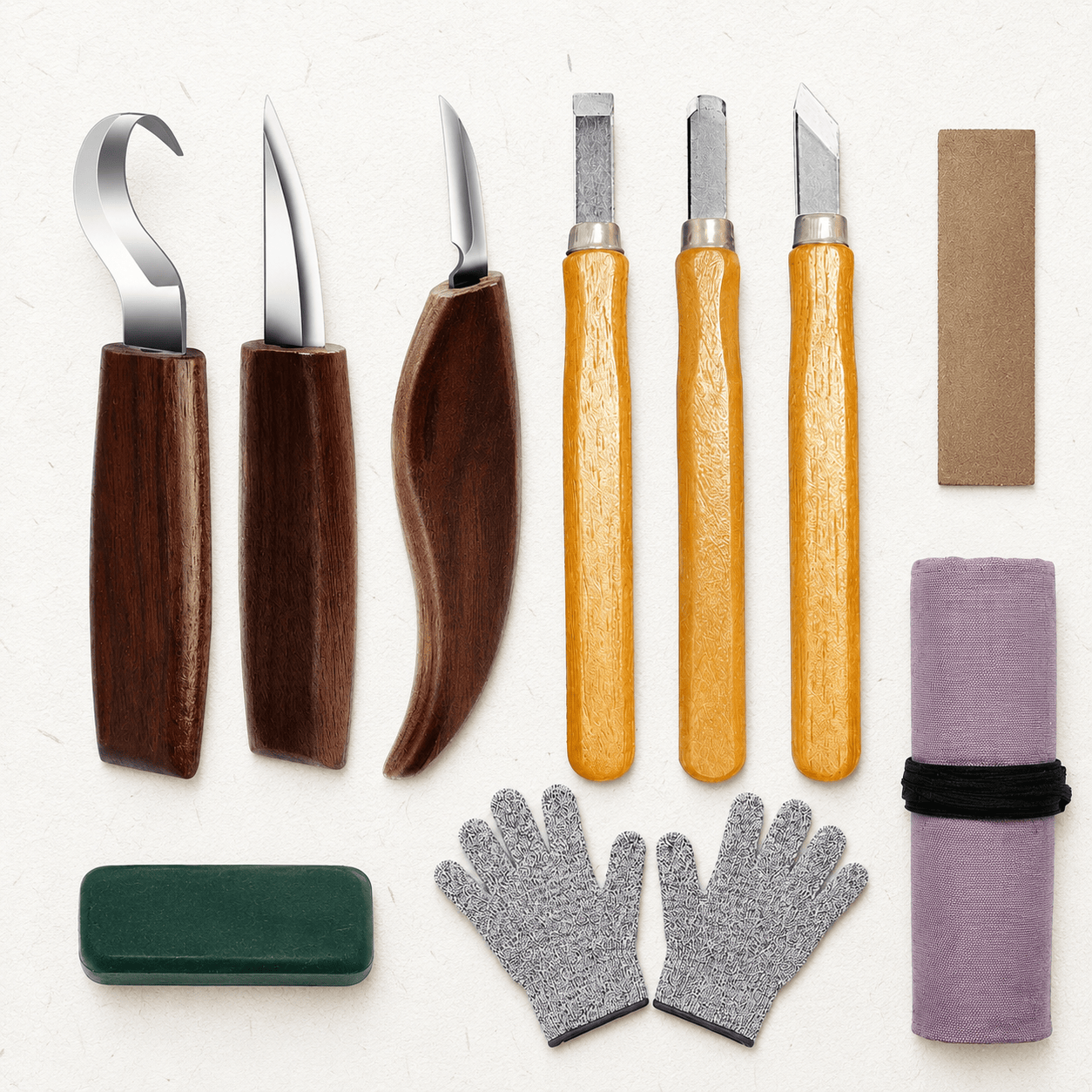 Pochette complète outils sculpture bois