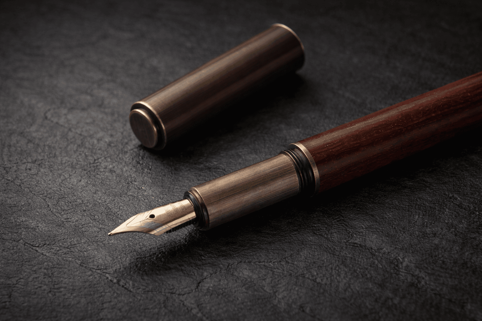stylo en bois et laiton