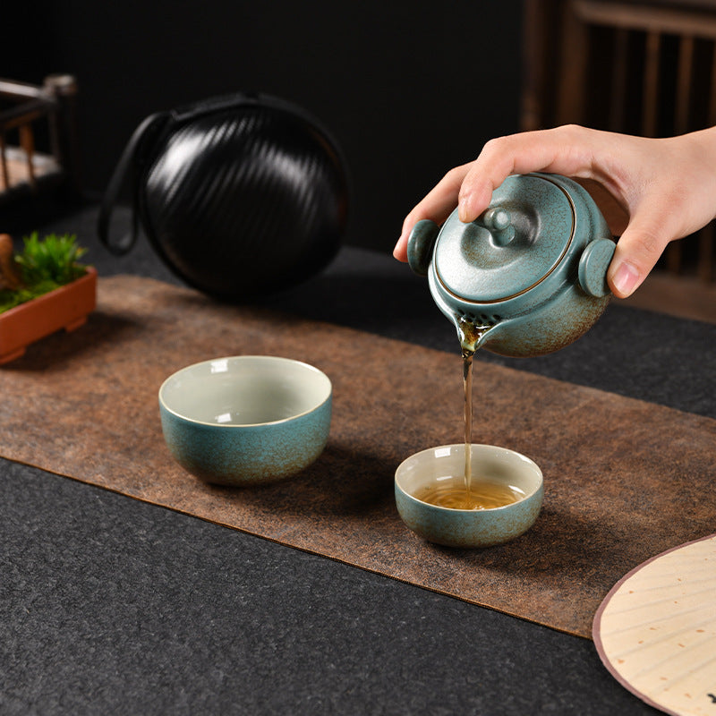 Ensemble de thé de voyage en céramique