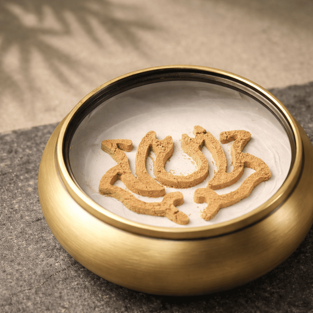 Cendres blanches pour base d'encens tracé avec encens