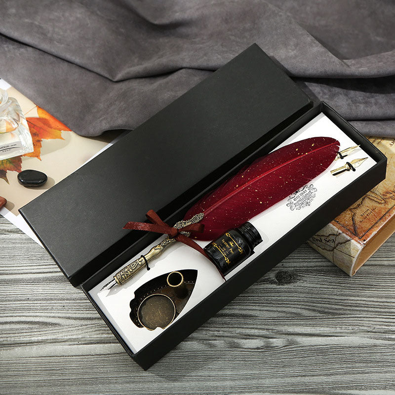 coffret calligraphie rouge