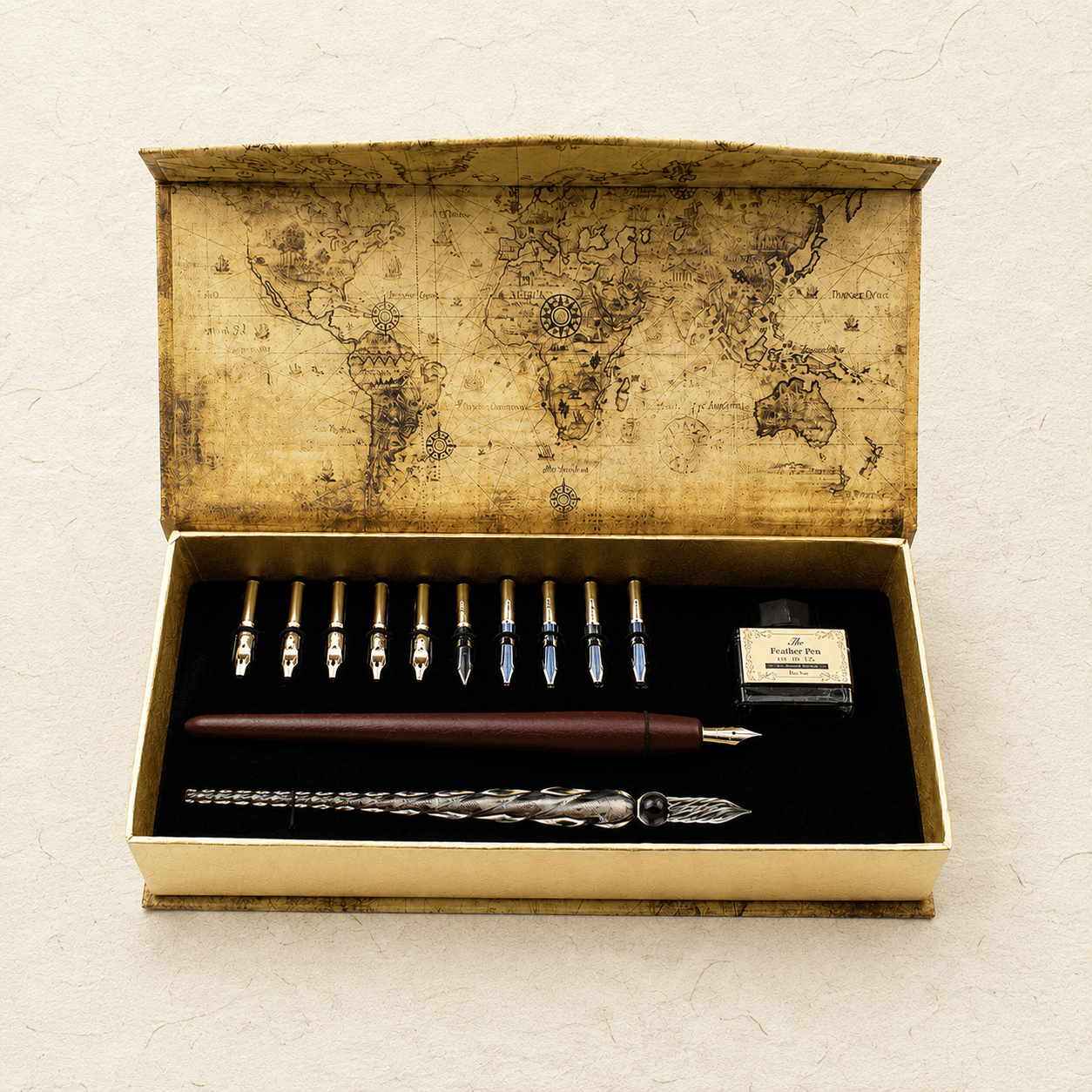 coffret d'écriture calligraphie et lettering, complet