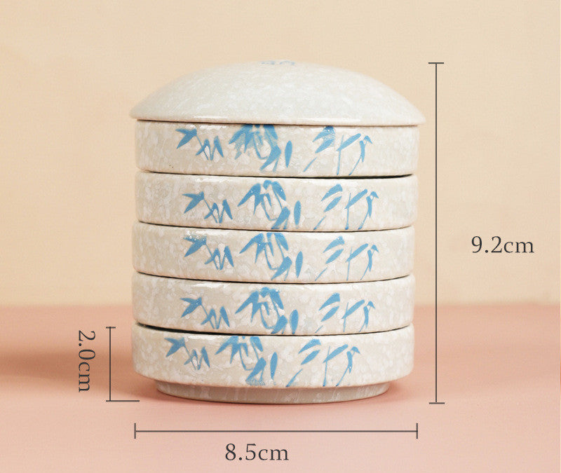 coupelles, bambou à compartiments pour encre