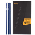 Ikane Studio Matériel d'art / Dessin / Crayon Moyen Boîte de 12 crayons fusain — pour dessin, esquisse et ombrage