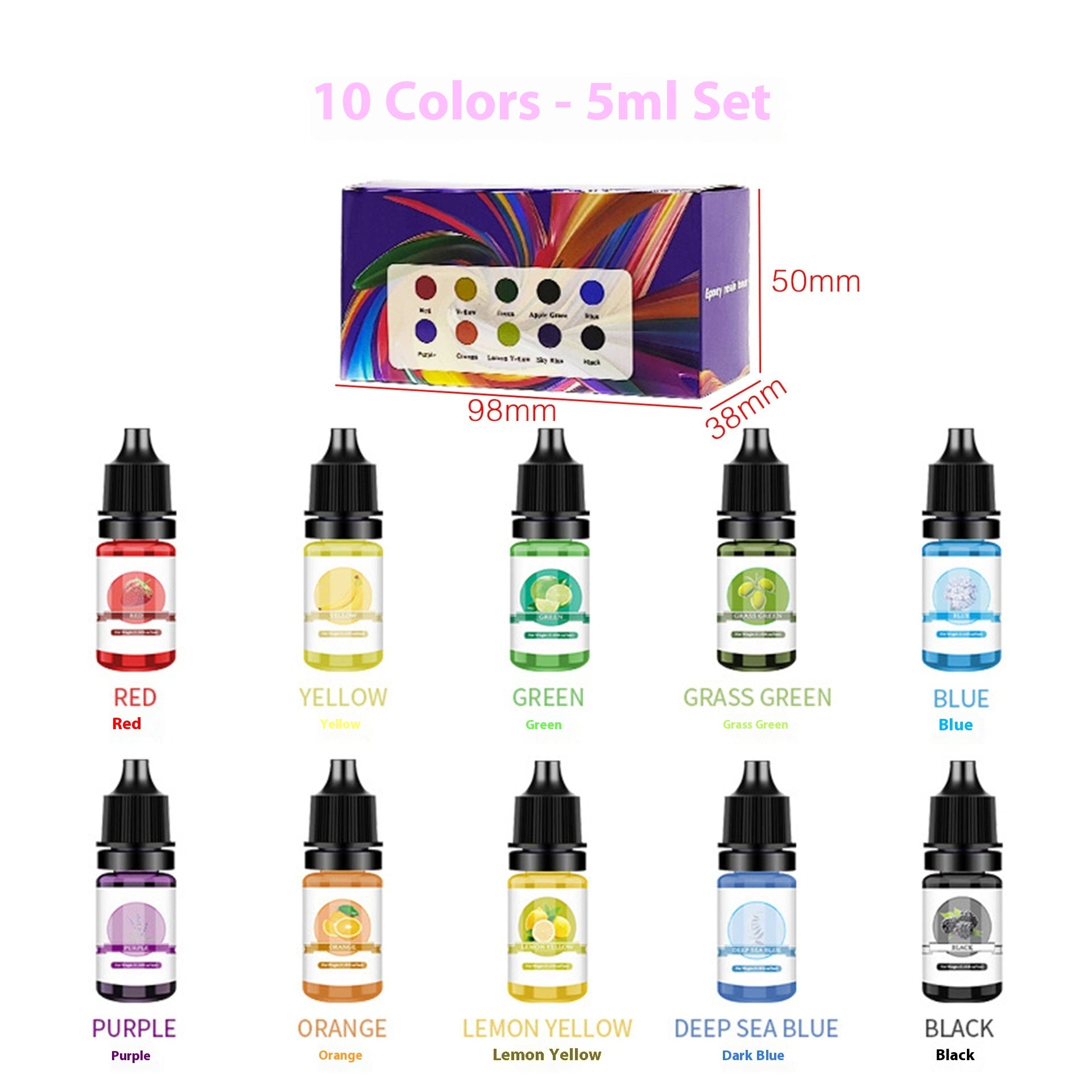 Liquid dyes for resin