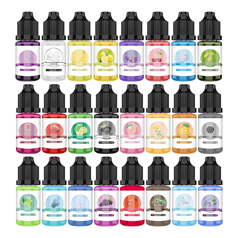 Liquid dyes for resin