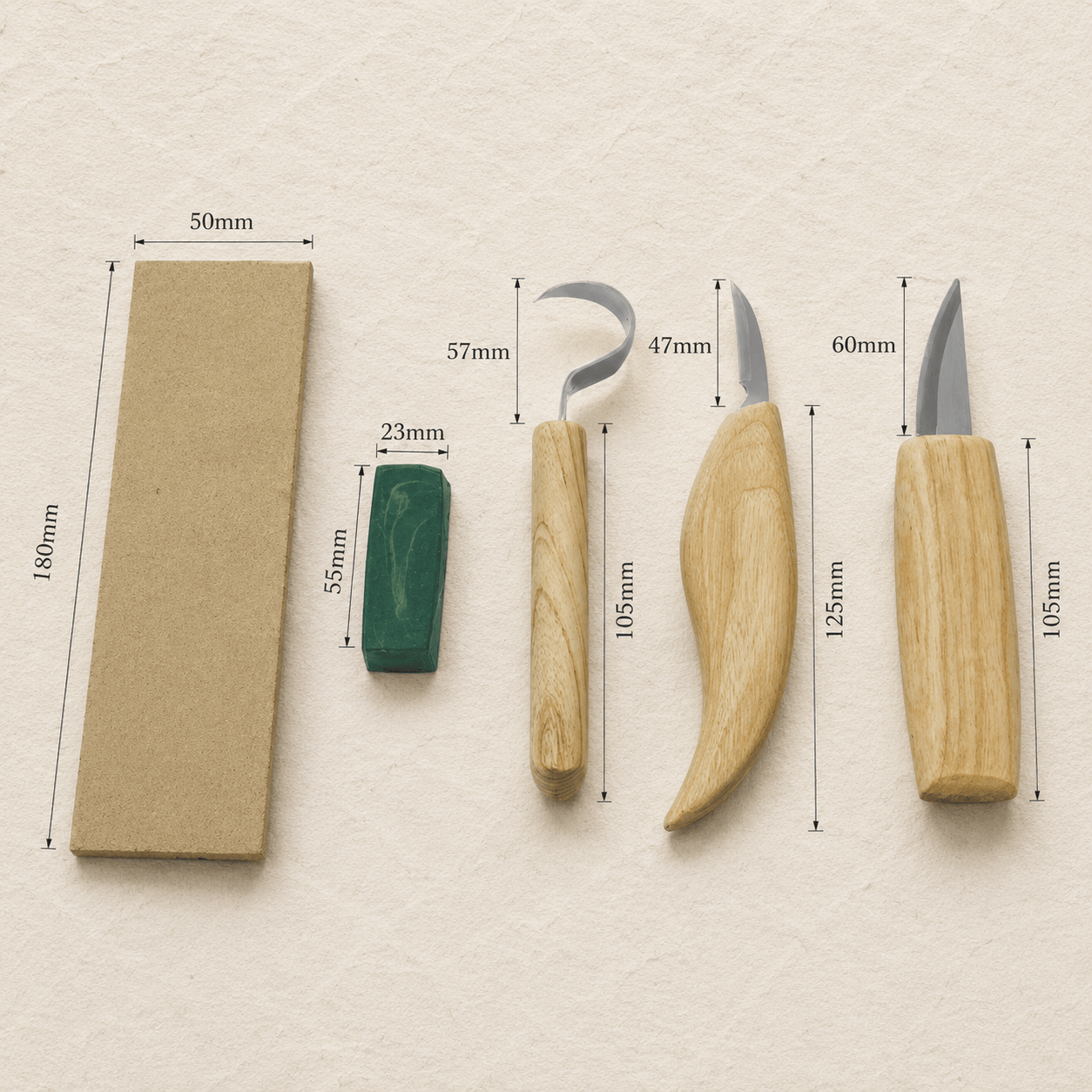 details et dimensions outils sculpture bois