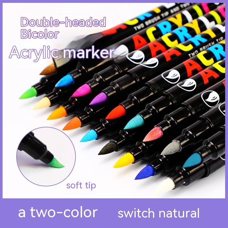 rangée de double feutres acryliques