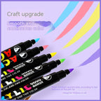 double feutres acryliques sur fond