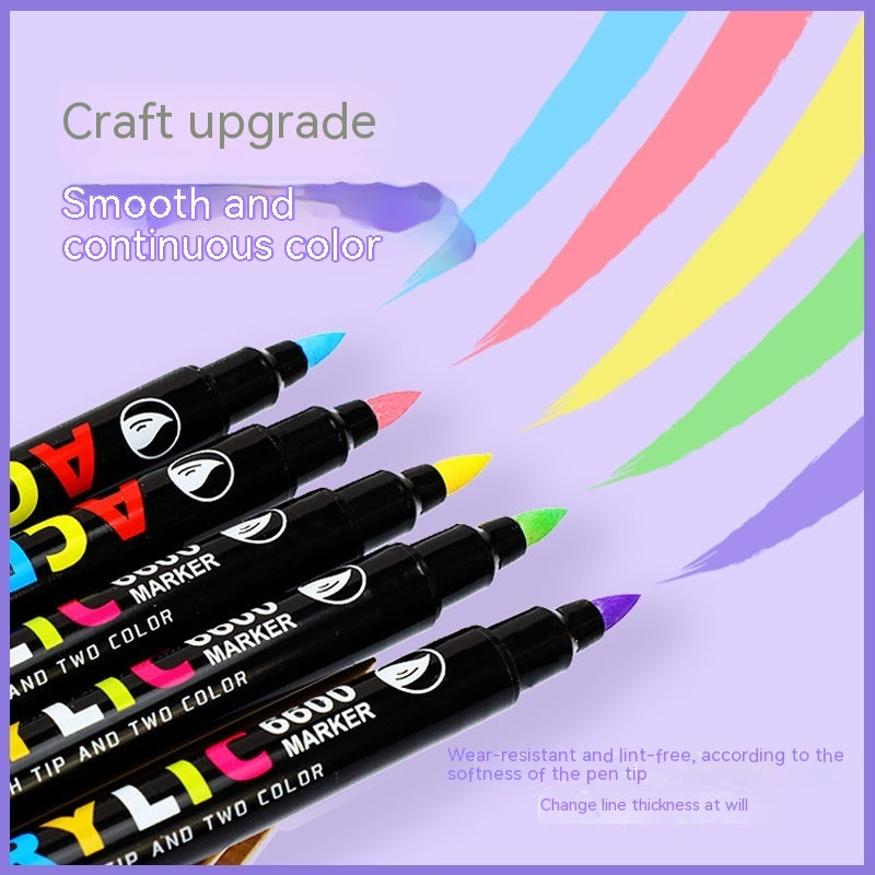 double feutres acryliques sur fond