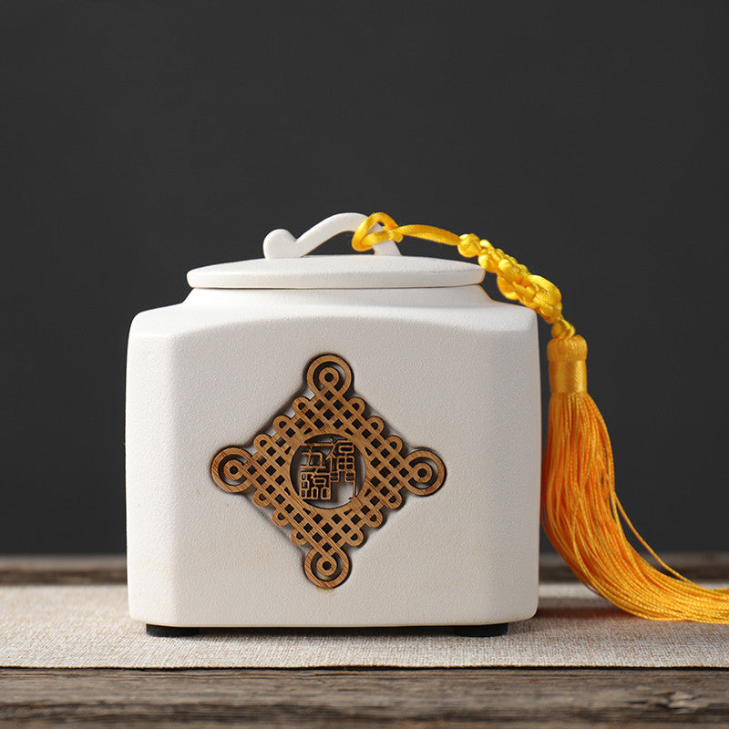 Openwork Ceramic Box — White or Black