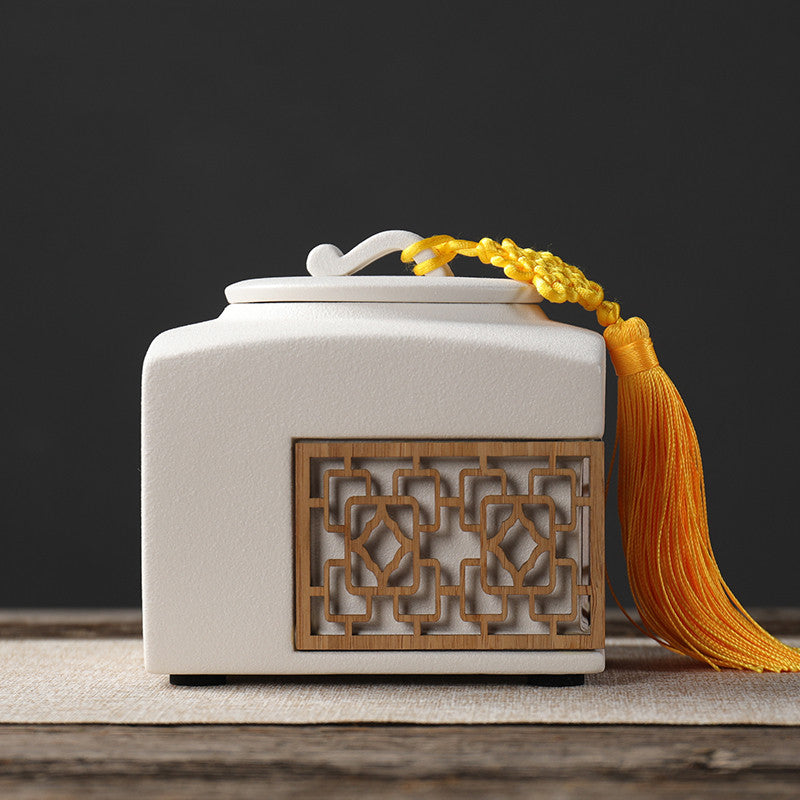 Openwork Ceramic Box — White or Black