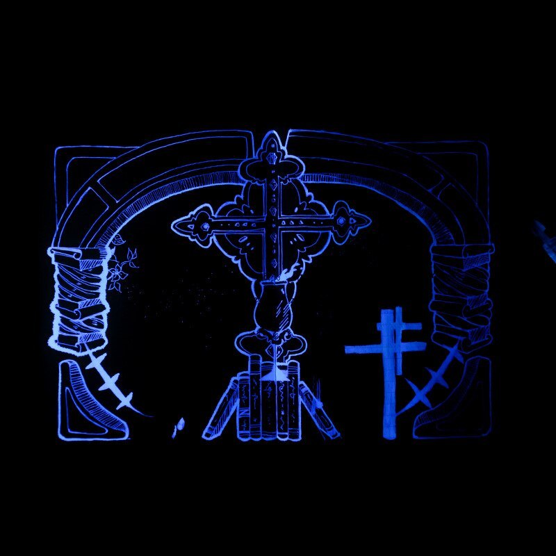 encre transparente sur feuille