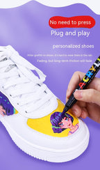 feutre acrylique sur chaussure