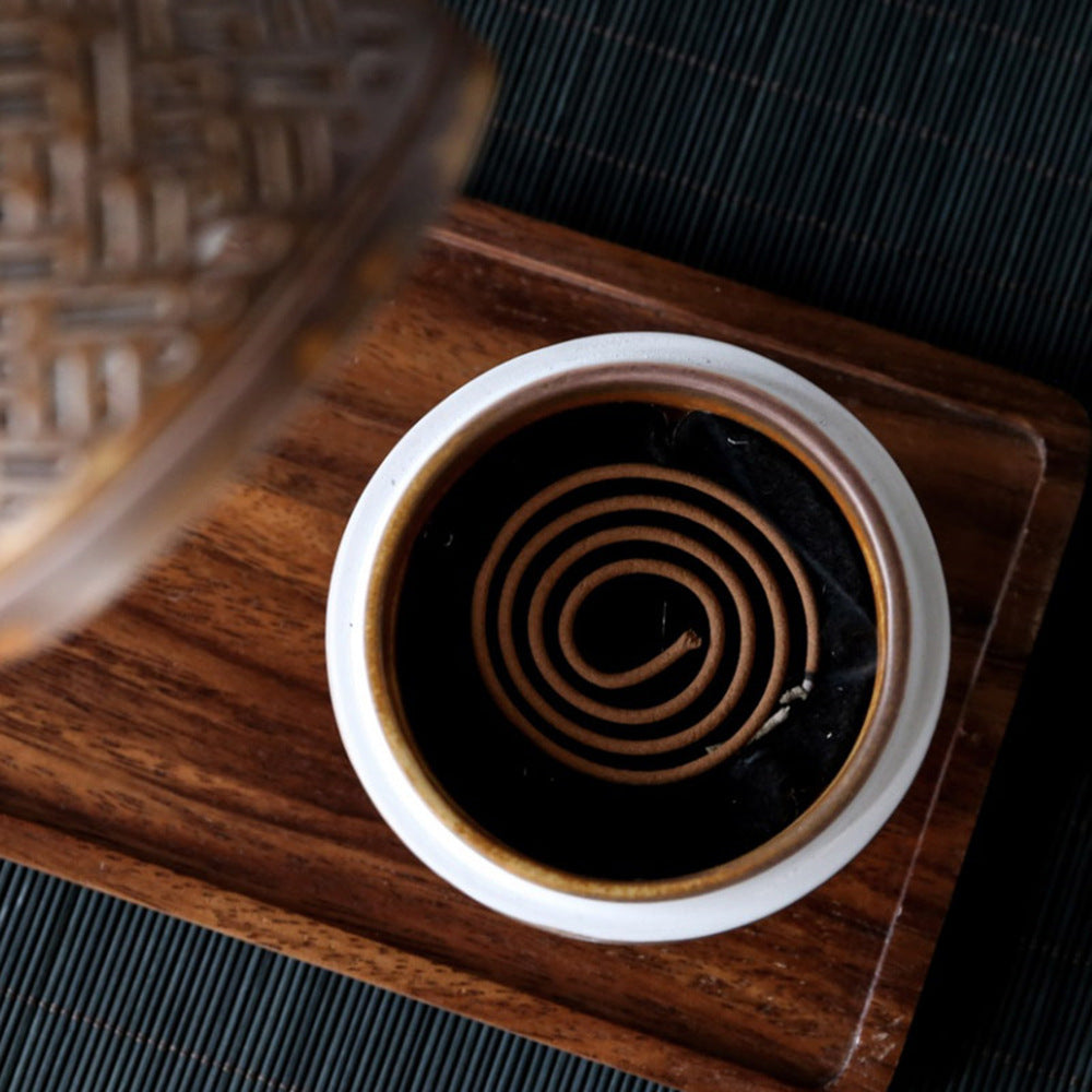 Brûleur d’encens  en céramique, façon bois