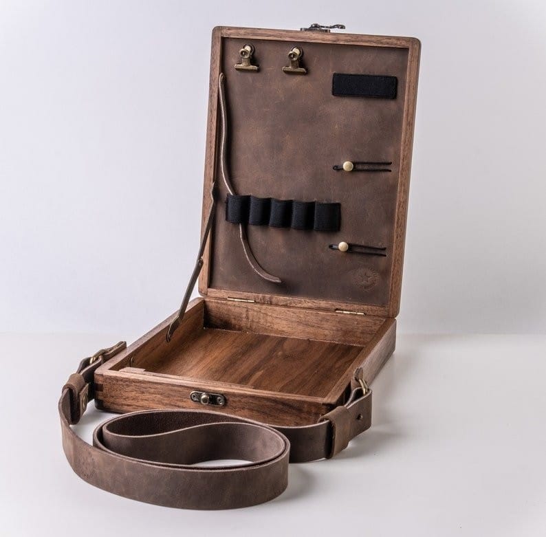 malette de dessin transportable ouverte