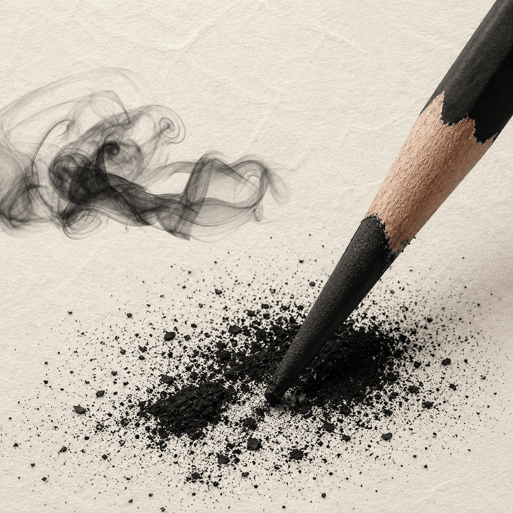 mine crayon fusain