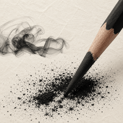 mine crayon fusain