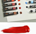 zoom sur couleur rouge acrylique