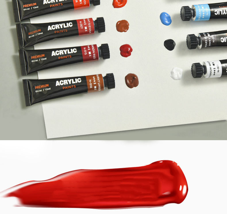 zoom sur couleur rouge acrylique